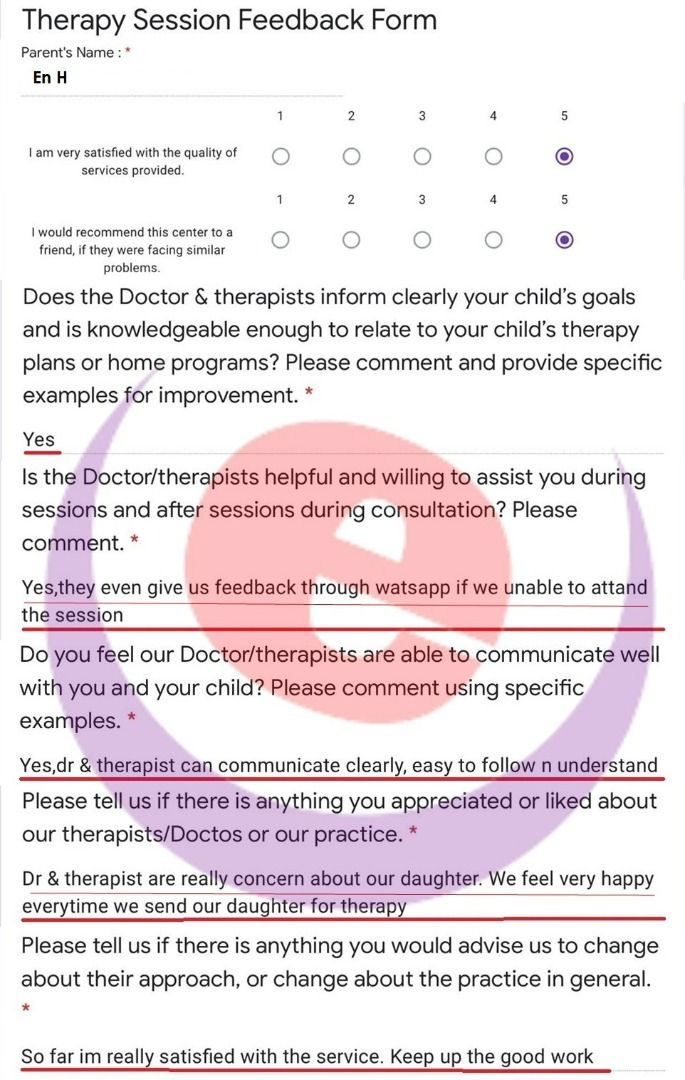 Feedback from a parent thanking the Urbane Ethos team